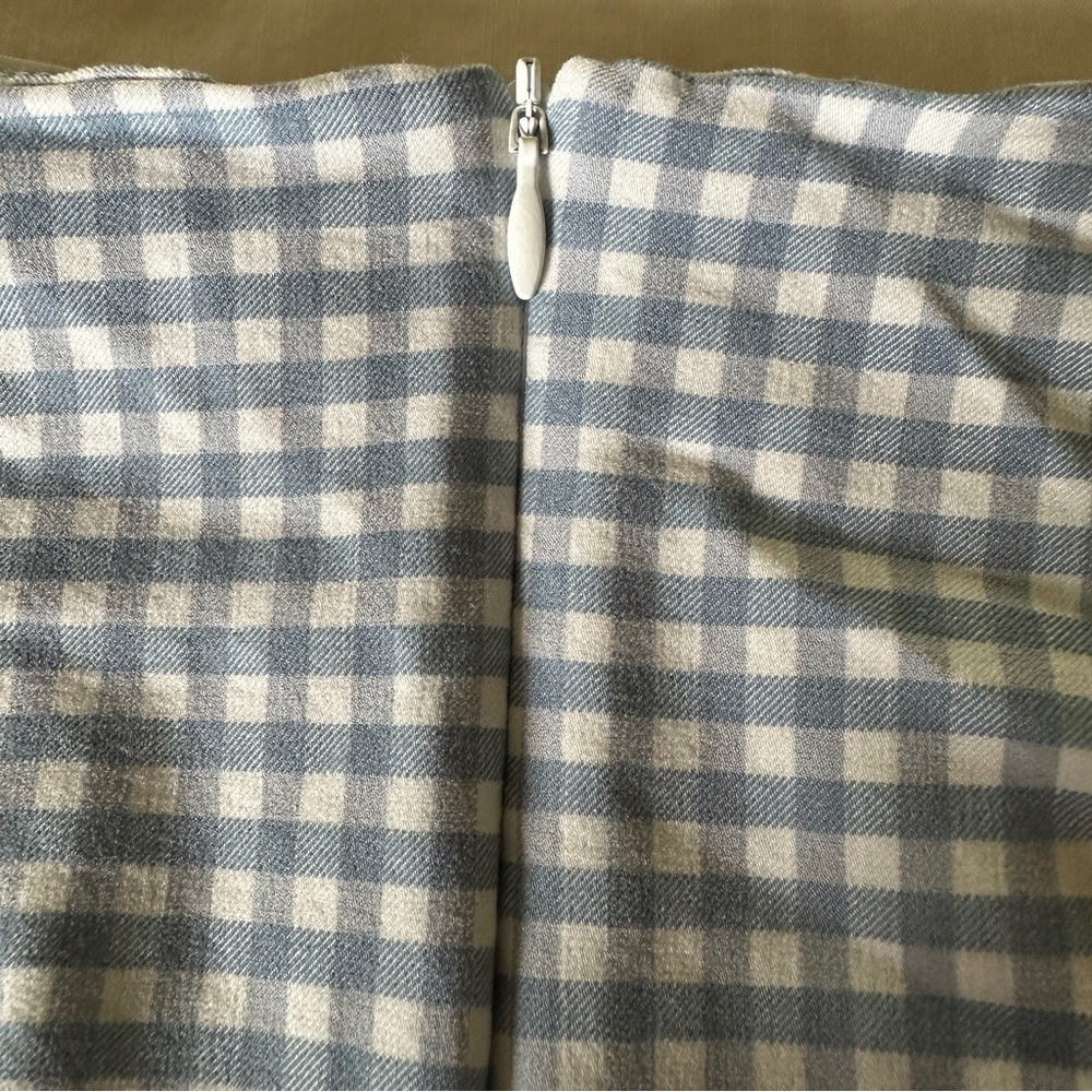 Blue Gingham Women's Mini Skirt - Picture 2 of 7